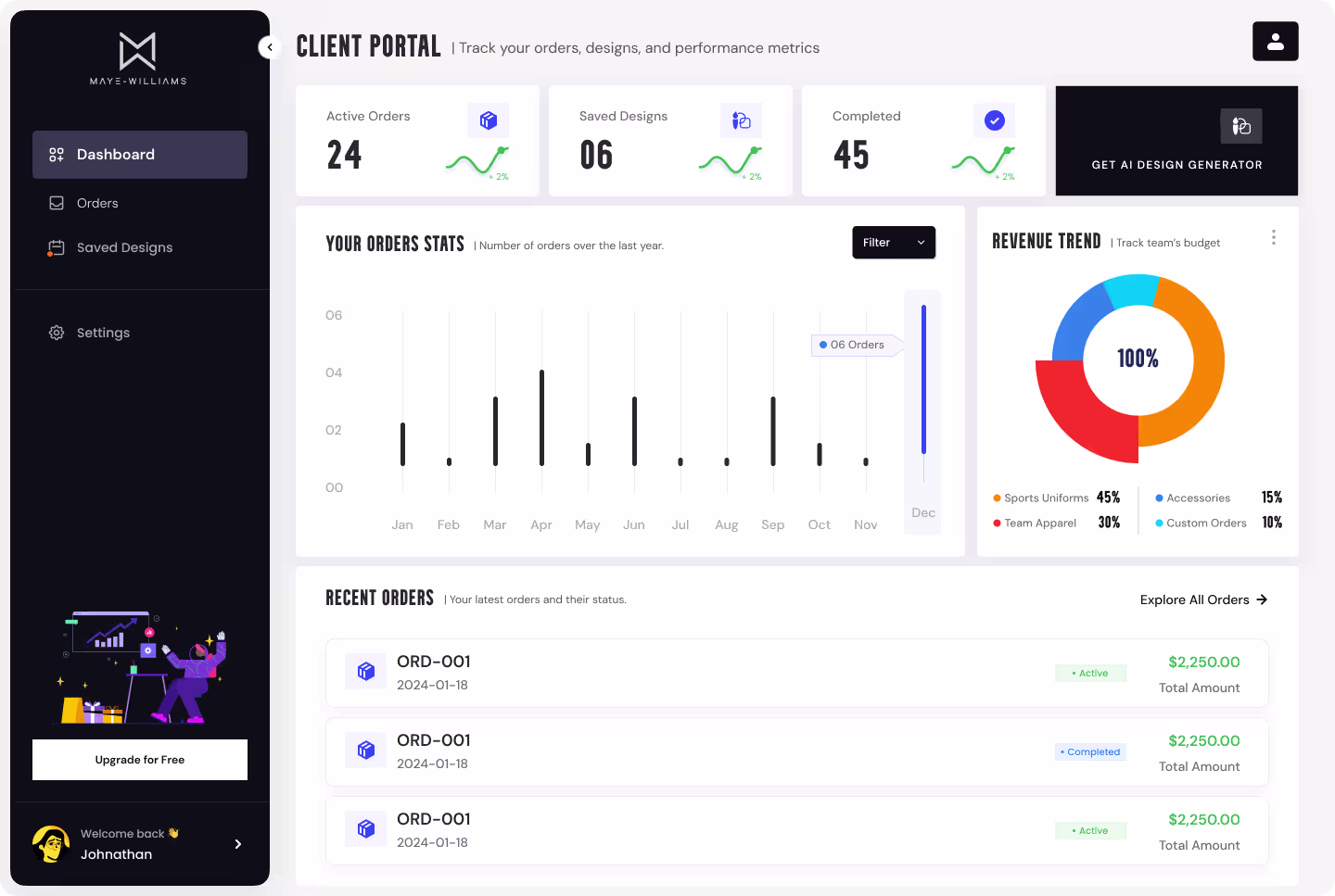 Maye-Williams Active: From one-time use to repeat users — what we built